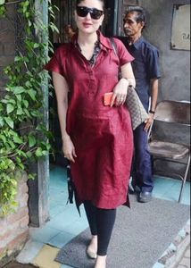 Maroon Kareena Style Kurta