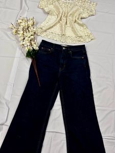 Never Worn Zara Blue Jeans Womens