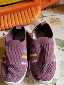 Cute Purple Slip-On Shoes