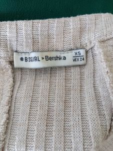 bershka aesthetic knit crop top.