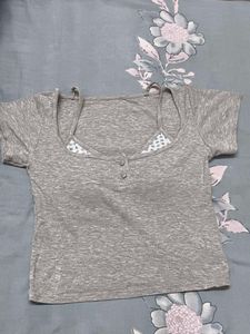 Fake 2pcs pullover t-shirt