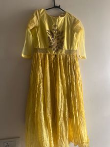 Designer Yellow kurti with plazo