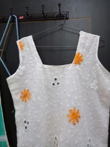 White Embroidered Top