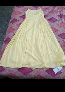 Savana Butter Yellow Coquette Midi Dress