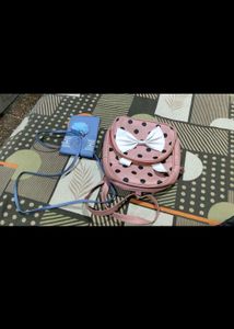Cute Polka Dot Backpack and slingbag