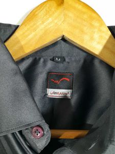 Dark Grey Semi Formal Shirt For Men's