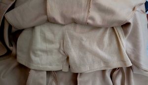 beige skirt or skort with in-built shorts