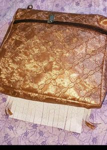 Brand New Gold Clutch Bag with Chain