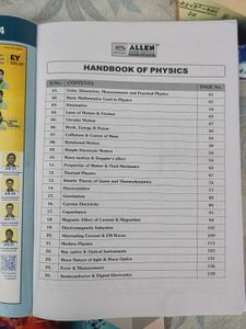 Allen New Unused Handbook set JEE mains and advanc