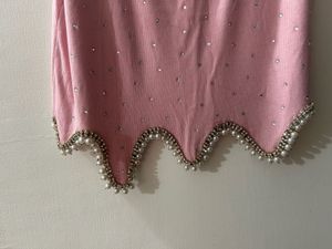 Pink Embellished Tank Top