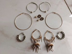 Assorted Hoop Earrings Set