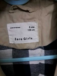 Zara Girls Khaki Trench Coat with matching legging