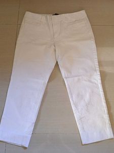 Classic White Cropped Pants