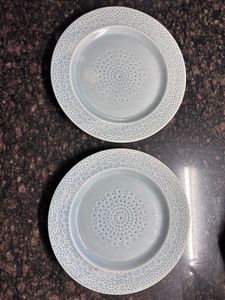 Set of 2 Decorative Ceramic quarter Plates
