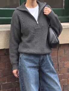 Cozy Quarter Zip Knit Sweater