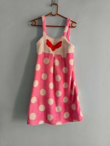 Cute Pink Polka Dot Bath Robe