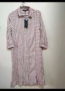 Striped Shirt Dress - Casual Chic