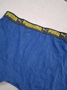 Puma Blue Boxers with Yellow Accent