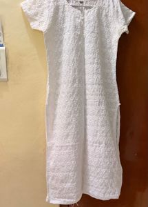 White Chikankari Kurta