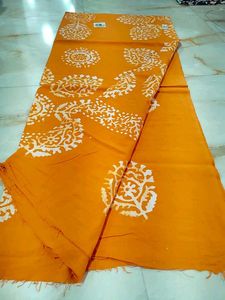 Vibrant Orange Saree