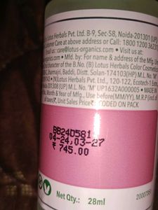 Lotus Organic+ HairGrowth Active Concentrate Serum