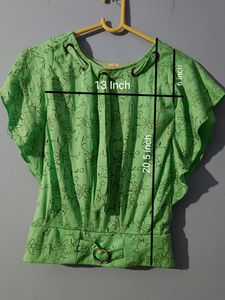 Green Girls Jeans Top