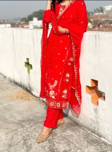 Elegant Red  Kurta Set