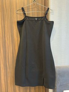 Sleek Black Mini Dress (Size - M/L)