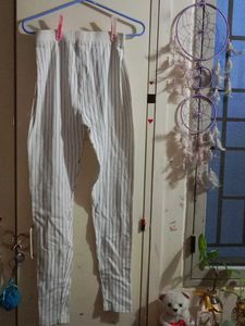 Striped White Pants