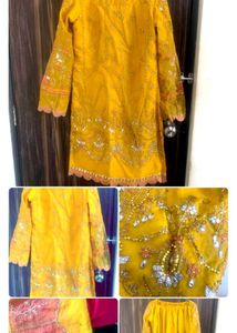 mustard garara suit set