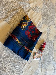 Indigo, Jamdani, Almond and Blue Ethnic Dupatta