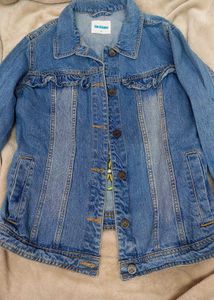 Ruffled Denim Jacket