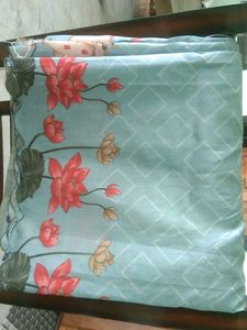 Designer Saree with Cow &amp; Lotus Print