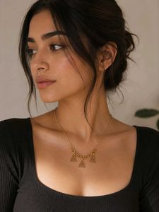 Elegant Gold Triangle Pendant Necklace
