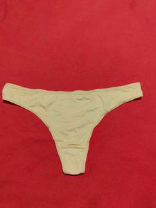 Matalan Pale Yellow Thong Panty