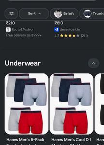 Hanes Men's Boxer Briefs.