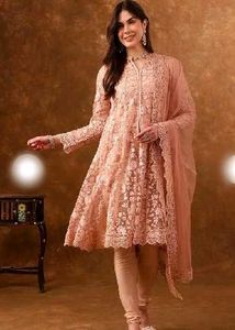 Anarkali Floral Embroidered Kurta Set