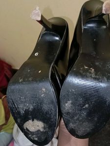 Leather Look Heel Pumps