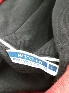 Red Printed Hoodie For Men's