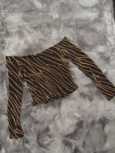 Off-Shoulder Sparkle Top