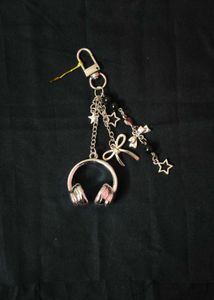 Cute Headphone &amp; Bow Keychain Charm