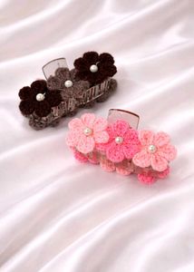 Cute Flower Hair Claw Clips (Pack Of One )