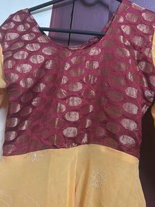 Elegant sandal &amp; Maroon anarkali