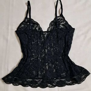 Y2k Vintage Gothic Princesscore Lace Babydoll Top