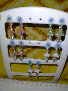 Boho Floral Jhumka Earrings