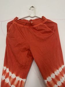 Orange Tie-Dye Joggers and top