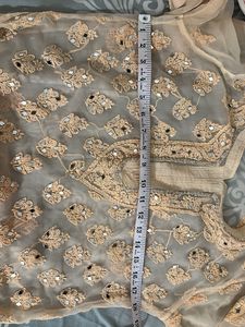 Elegant Peach Embellished Kurta Set