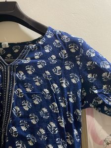 Stylish Blue Printed Kurta