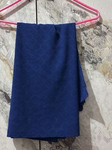 Navy Blue Textured Scarf