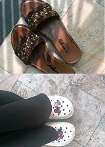crocs and slipper / slider